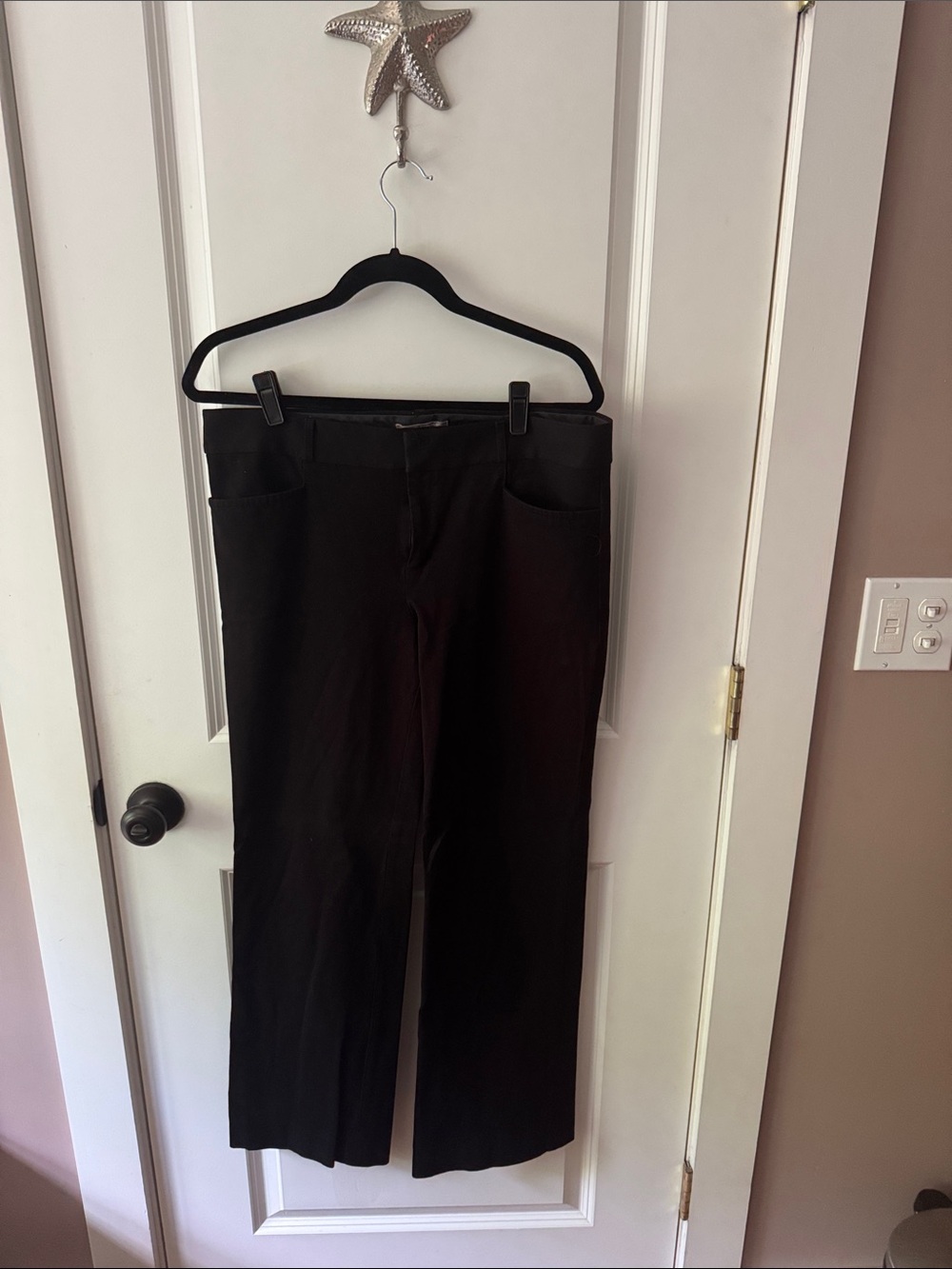 Banana Republic Sloan Black Wide-Leg Trousers